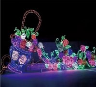 LED燈光節圣誕大型景觀動物3D立體小品亮化戶外防